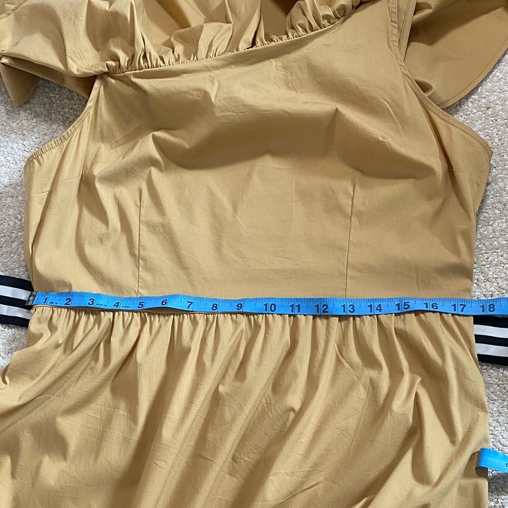 Who What Wear Tan Off-Shoulder Midi Dress - Picture 10 of 12